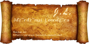 Járányi Leonóra névjegykártya